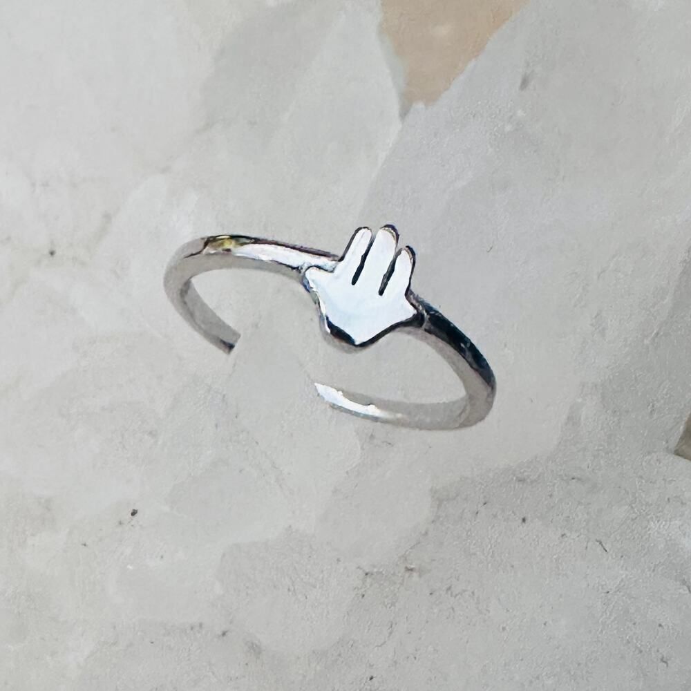 Sterling Silver Hamsa Toe Ring